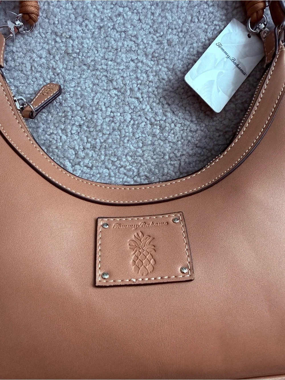 Tommy Bahama Debossed Logo Hobo Bag